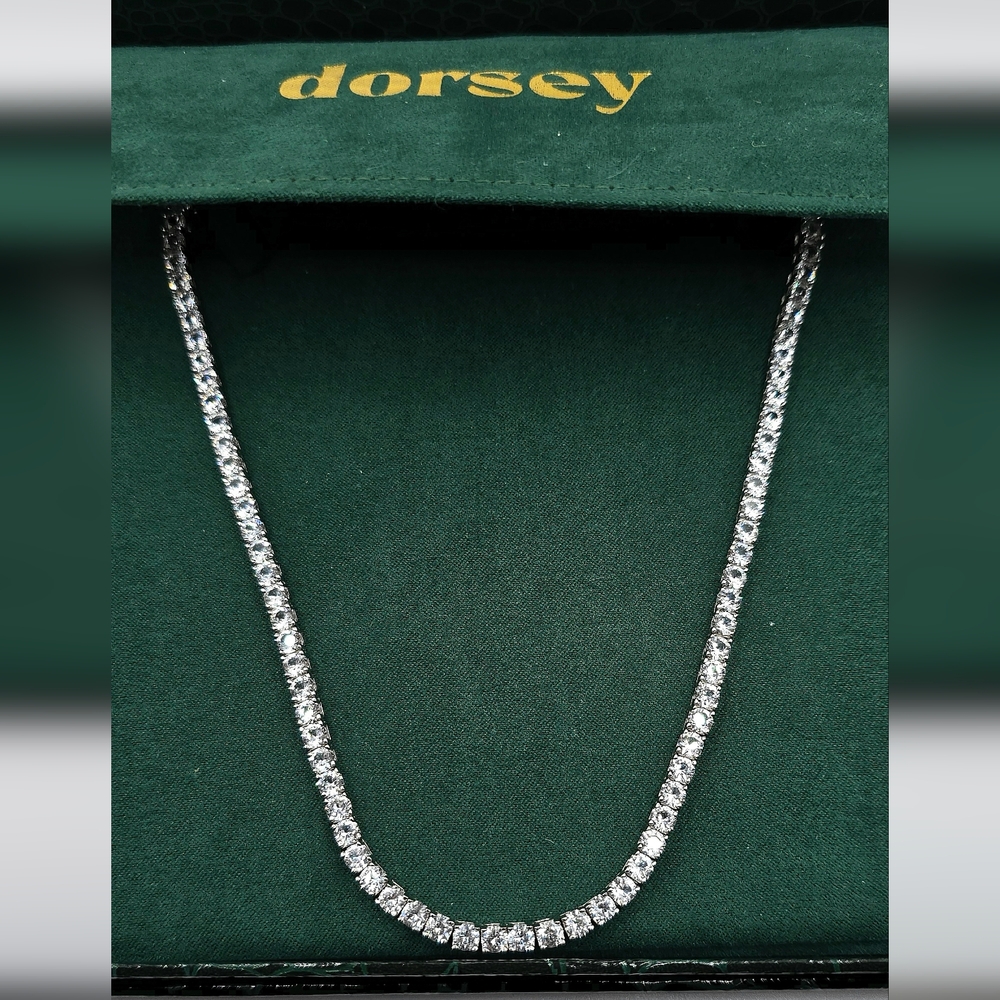 Dorsey Kate Rivière Necklace 3.75MM Lab White Sapphire 16" - Picture 4 of 9